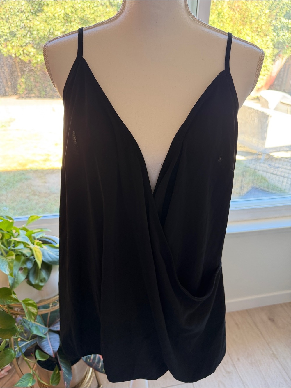 City Chic Black Strapless Draped V-Neck Slip Dress